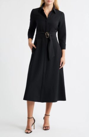 JULIA JORDAN Belted Midi Shirtdress