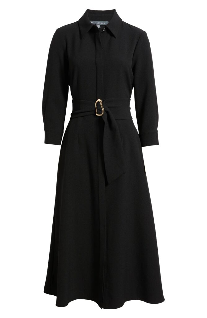 Belted Midi Shirtdress Full Size Image 2