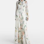 Lilith Floral Tie-neck Maxi Dress Thumbnail 1