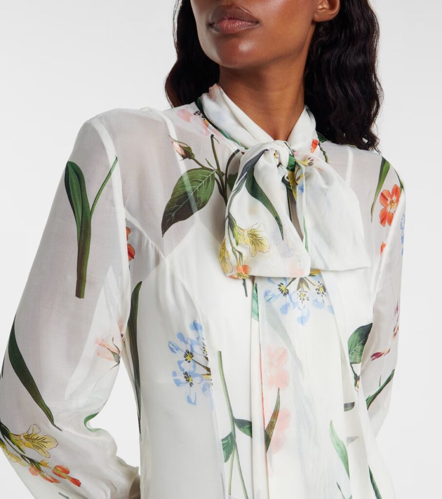Lilith Floral Tie-neck Maxi Dress Full Size Image 4