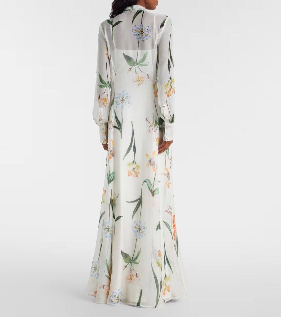 Lilith Floral Tie-neck Maxi Dress Full Size Image 2