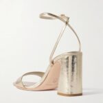 Malia Metallic Crinkled-leather Sandals Thumbnail 2