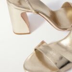 Malia Metallic Crinkled-leather Sandals Thumbnail 3