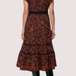 Lady Siena Floral Cap Sleeve Cotton Midi Dress Thumbnail 5
