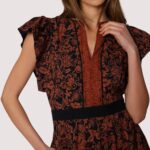 Lady Siena Floral Cap Sleeve Cotton Midi Dress Thumbnail 2