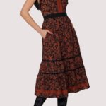Lady Siena Floral Cap Sleeve Cotton Midi Dress Thumbnail 4