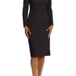 Gathered Empire Waist Long Sleeve Dress Thumbnail 1