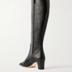 Penelope 50 Croc-effect Leather Knee Boots Thumbnail 2
