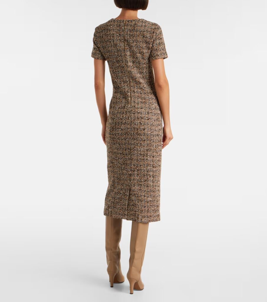 Giugno Cotton and Wool-blend Midi Dress Full Size Image 4