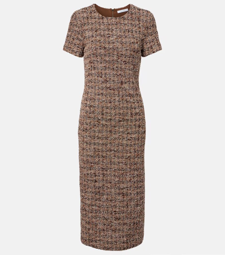 Giugno Cotton and Wool-blend Midi Dress Full Size Image 2