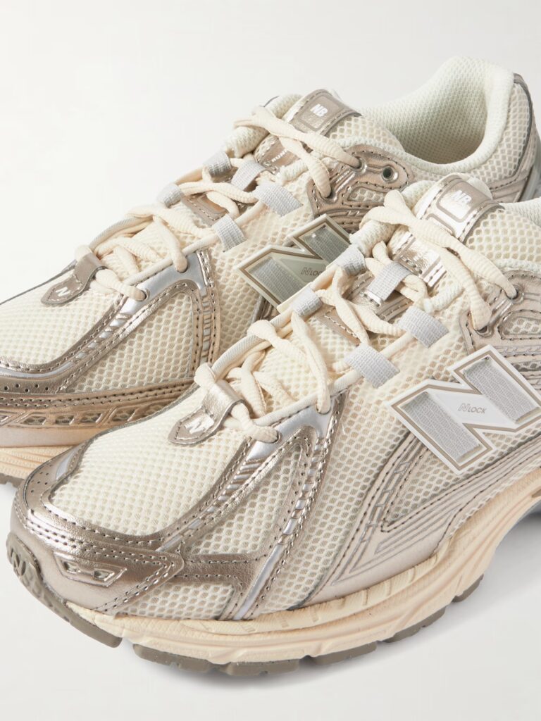19006R Metallic Rubber-trimmed Mesh Sneakers Full Size Image 3