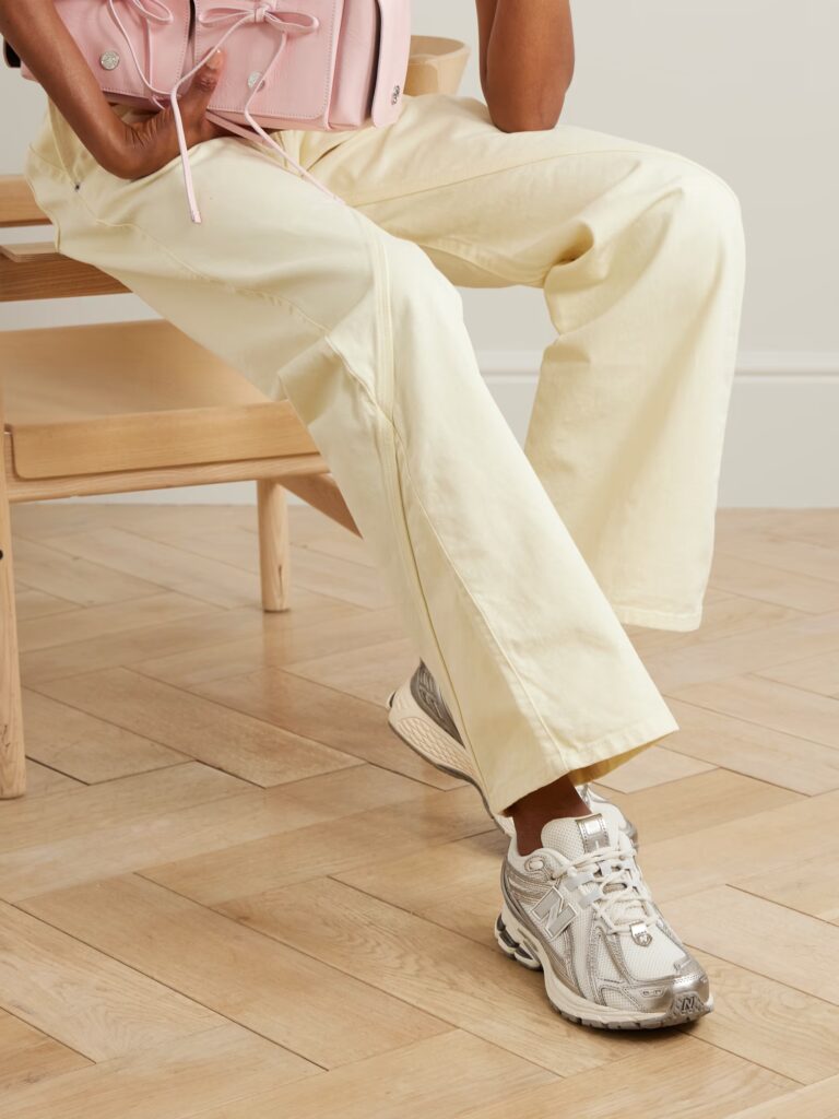 19006R Metallic Rubber-trimmed Mesh Sneakers Full Size Image 4