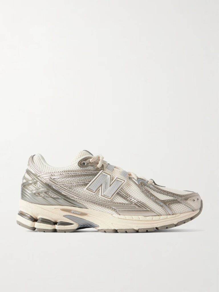 19006R Metallic Rubber-trimmed Mesh Sneakers Full Size Image 1