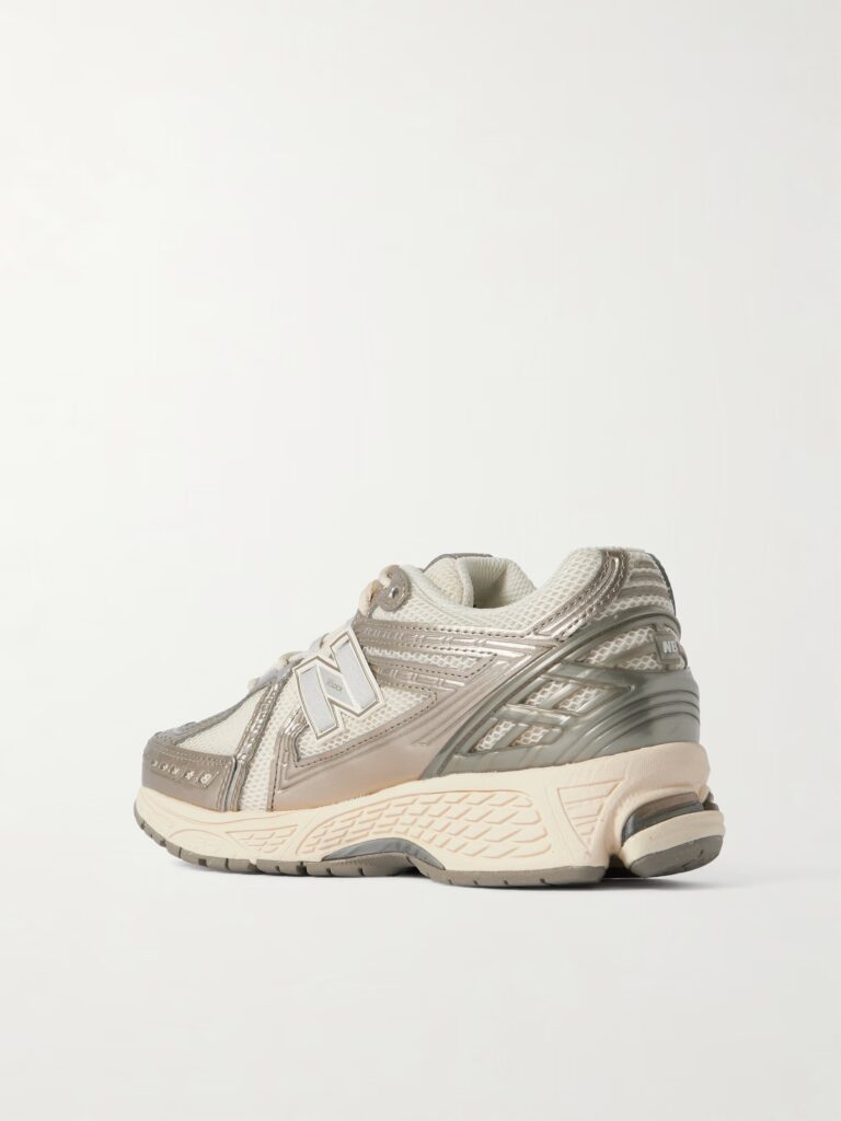 19006R Metallic Rubber-trimmed Mesh Sneakers Full Size Image 2