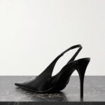 Babylone Cutout Leather Slingback Pumps Thumbnail 2