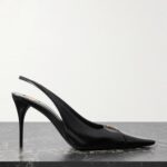 Babylone Cutout Leather Slingback Pumps Thumbnail 1