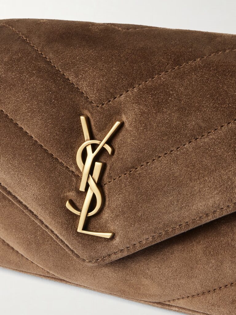 Small Quilted Suede Shoulder Bag Full Size Image 5