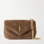 Small Quilted Suede Shoulder Bag Thumbnail 1