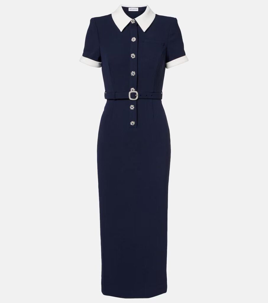 Belted Midi Dress Full Size Image 4