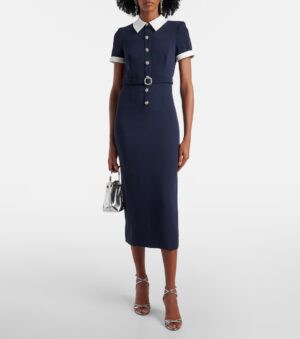 SELF-PORTRAIT Belted Midi Dress