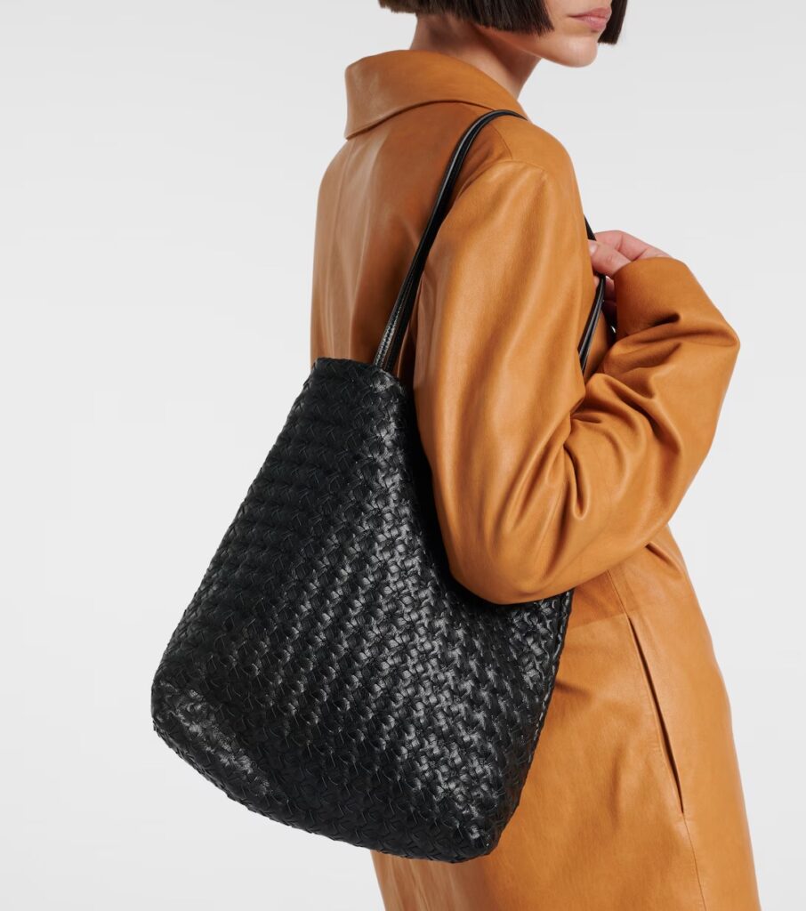 Lilou Woven Leather Shoulder Bag Full Size Image 7