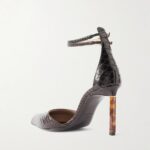 Snake-effect Leather Pumps Thumbnail 2