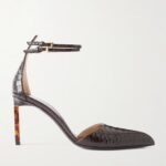 Snake-effect Leather Pumps Thumbnail 1