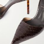 Snake-effect Leather Pumps Thumbnail 4