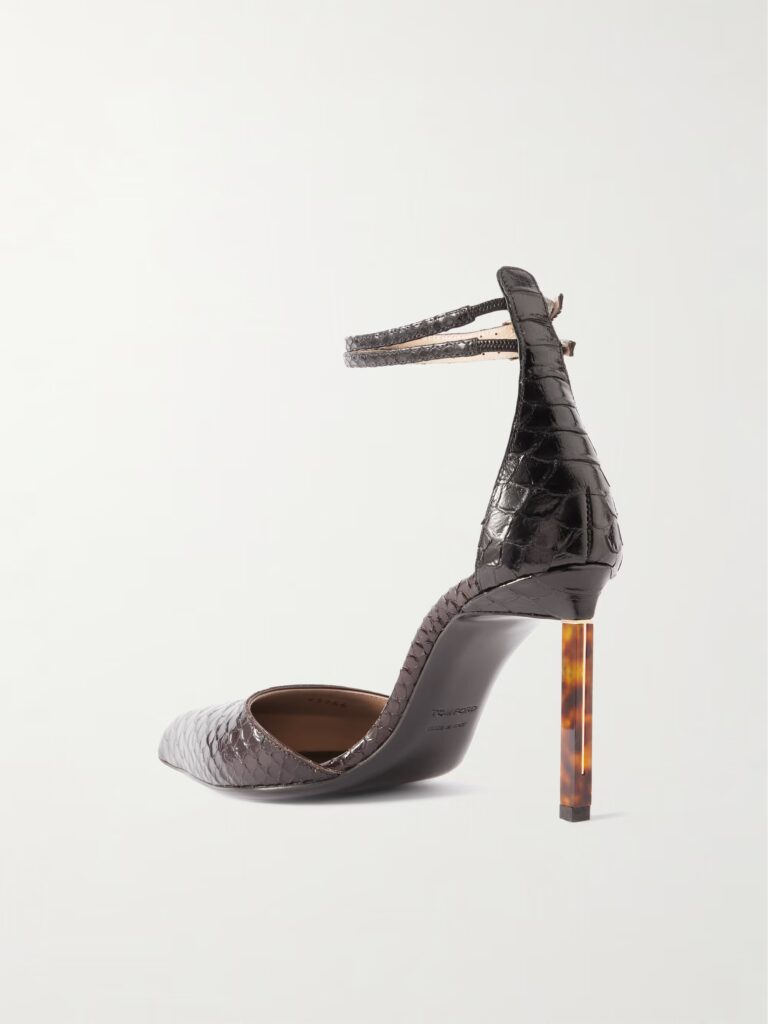 Snake-effect Leather Pumps Full Size Image 2