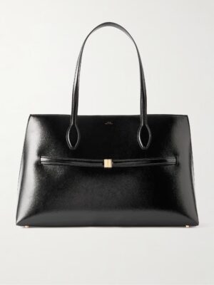 TOTÊME Naplack Crinkled Patent-leather Tote