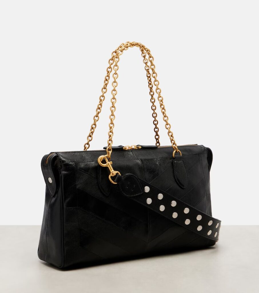 Growl Medium Quilted Leather Tote Bag Full Size Image 4
