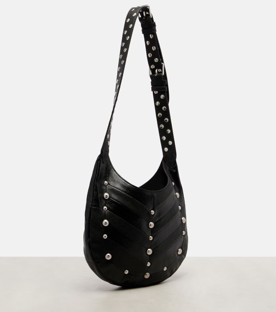 Medium Studded Leather Shoulder Bag Full Size Image 6