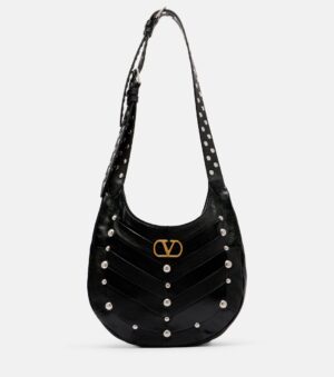 VALENTINO GARAVANI Medium Studded Leather Shoulder Bag
