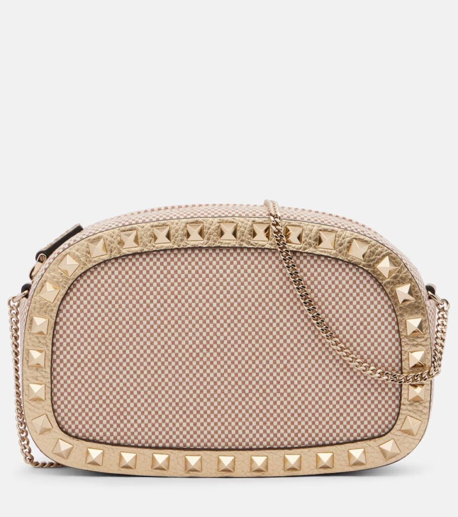 Rockstud VLogo Mini Canvas Shoulder Bag Full Size Image 1