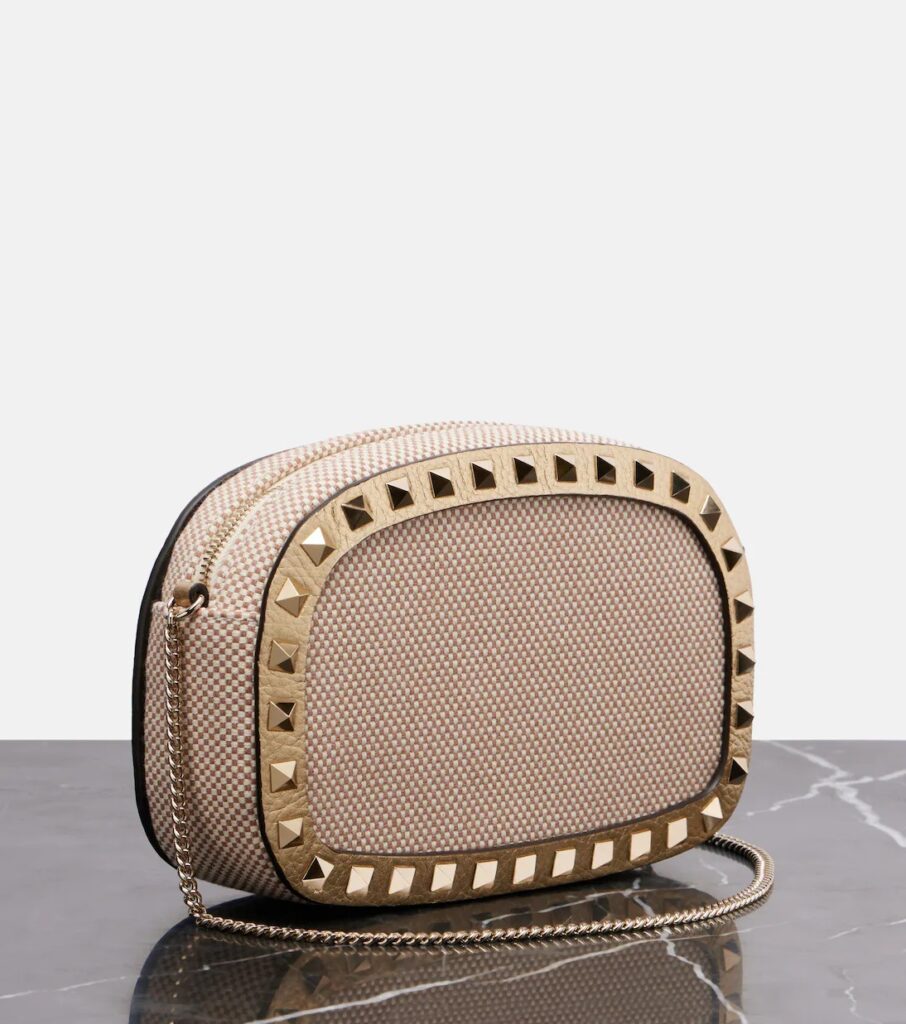 Rockstud VLogo Mini Canvas Shoulder Bag Full Size Image 3