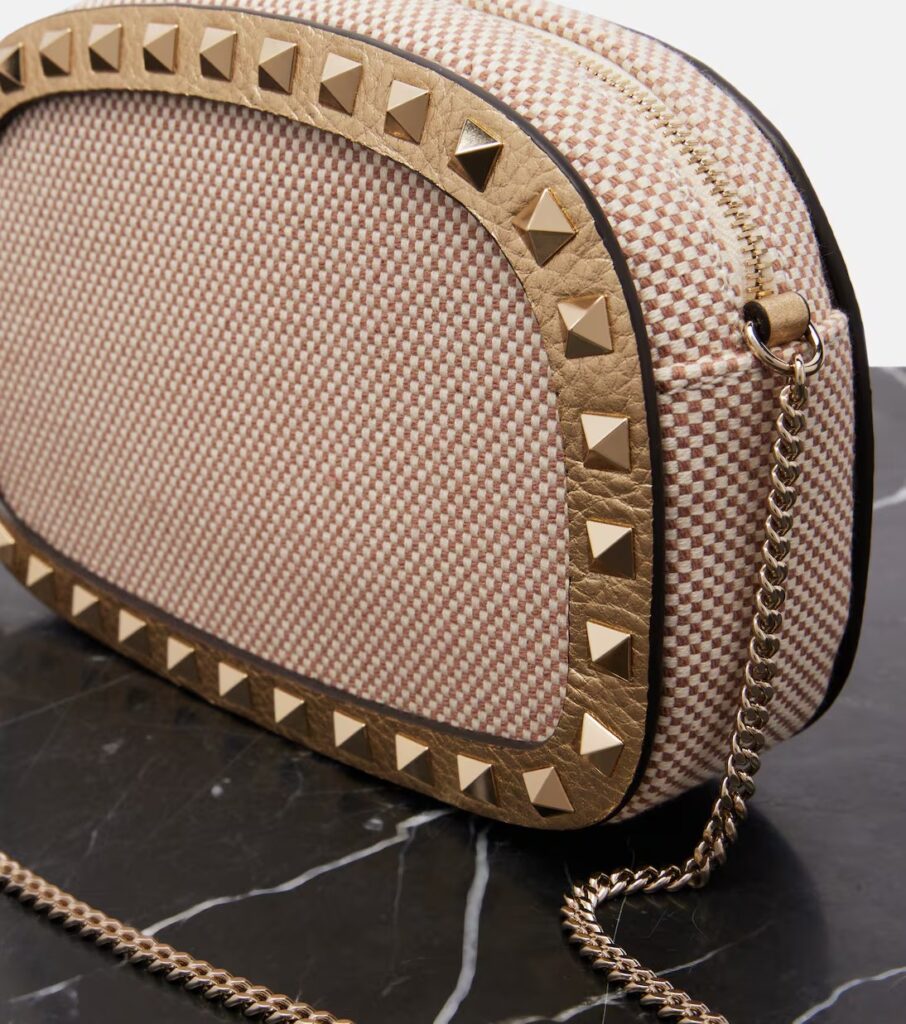 Rockstud VLogo Mini Canvas Shoulder Bag Full Size Image 6
