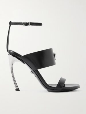 VERSACE Embellished Leather Sandals