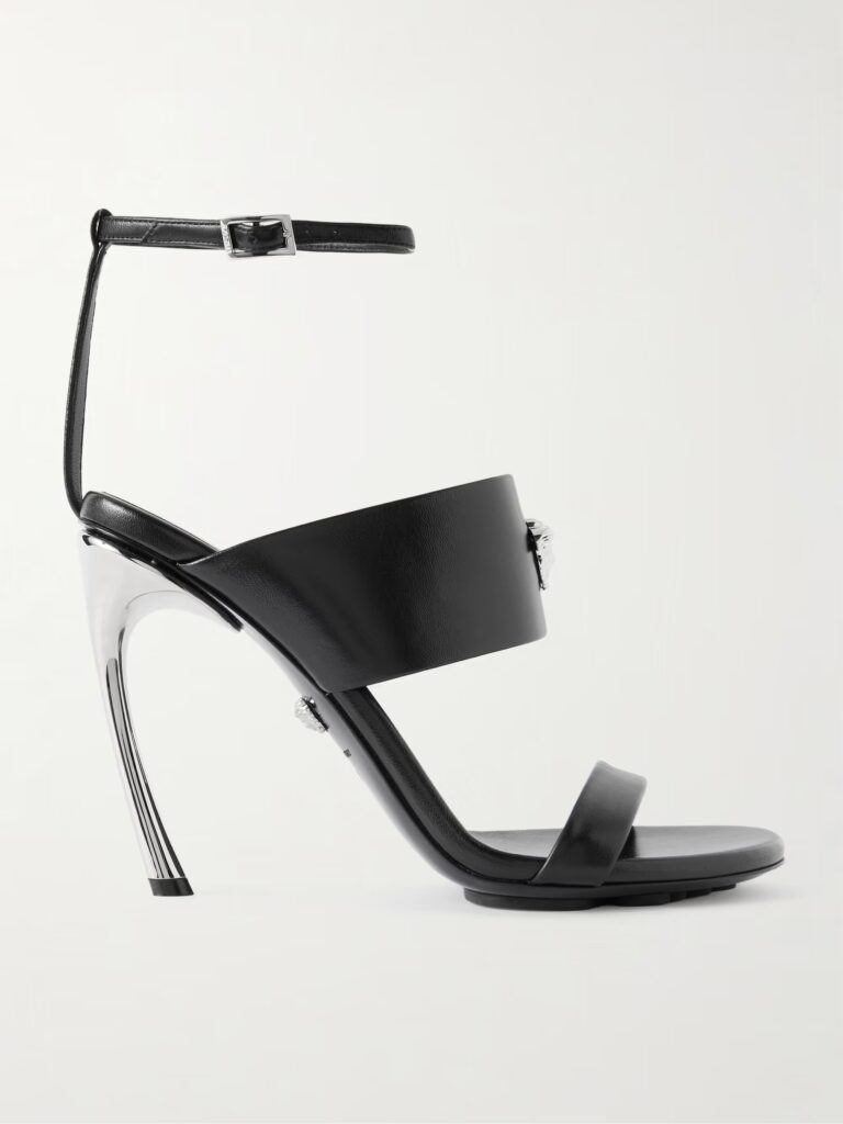 Embellished Leather Sandals Full Size Image 1