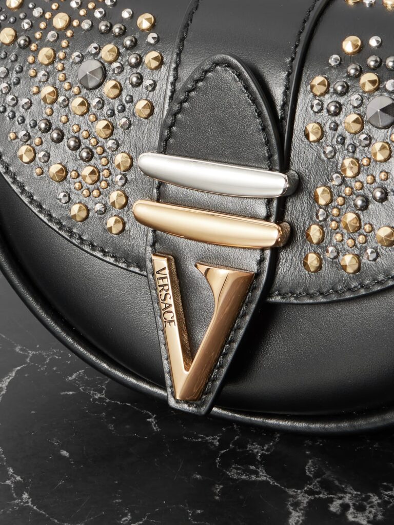 Virtus Small Studded Leather Shoulder Bag Full Size Image 5