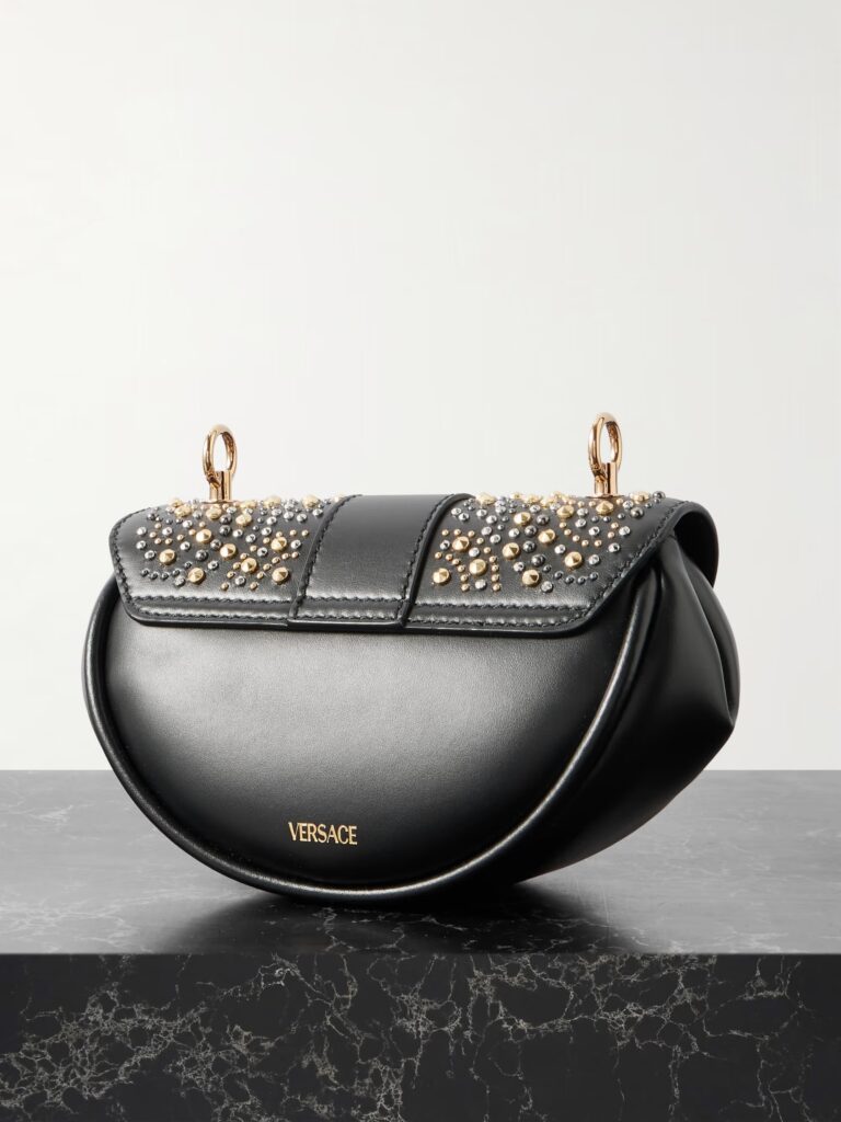 Virtus Small Studded Leather Shoulder Bag Full Size Image 6
