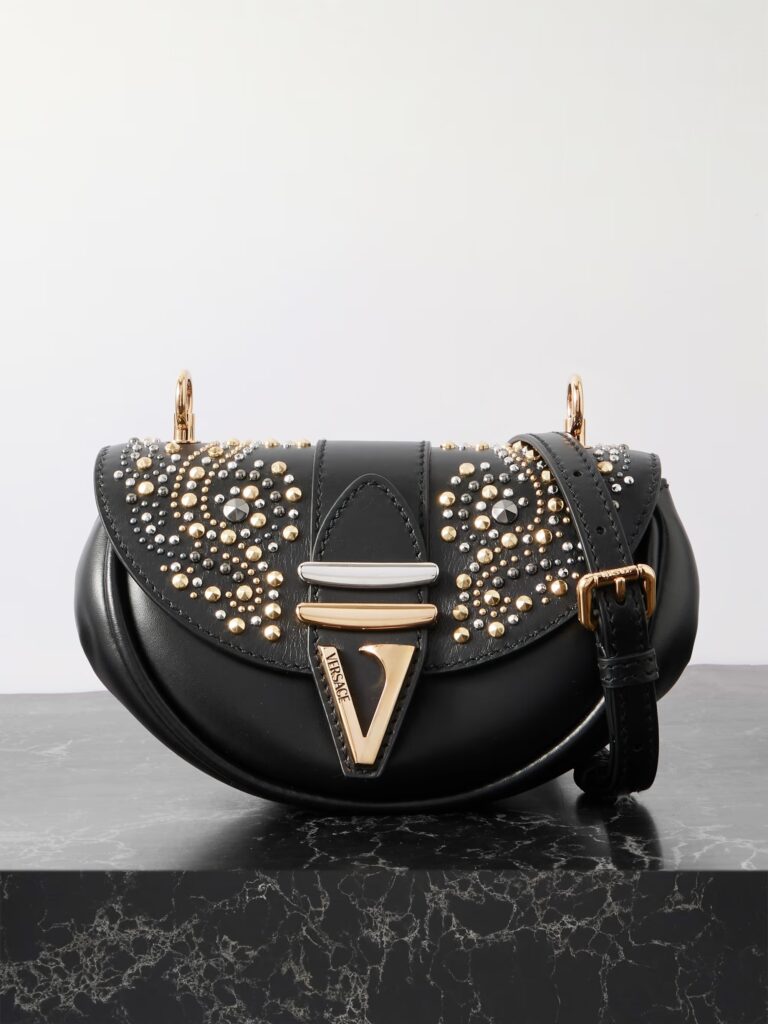 Virtus Small Studded Leather Shoulder Bag Full Size Image 1