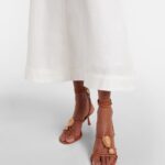 Rhiannon Ruffled Linen Midi Dress Thumbnail 2