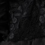 Bow-embellished Lace and Silk-trimmed Velvet Gown Thumbnail 3