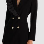 Latoya Ruffle Detail Long Sleeve Blazer Dress Thumbnail 1