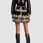 Valencia Placed Floral Tiered Cotton Dress Thumbnail 2