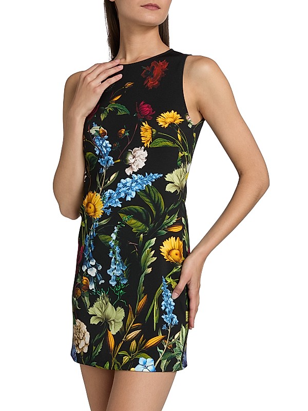 Wynell Floral Sleeveless Sheath Minidress Full Size Image 2