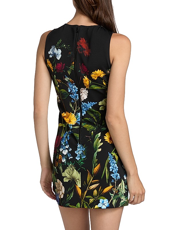 Wynell Floral Sleeveless Sheath Minidress Full Size Image 4