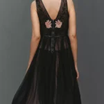 Corset Lace Tulle Midi Dress Thumbnail 4