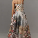 The Muse Basque-waist Midi Dress Thumbnail 5