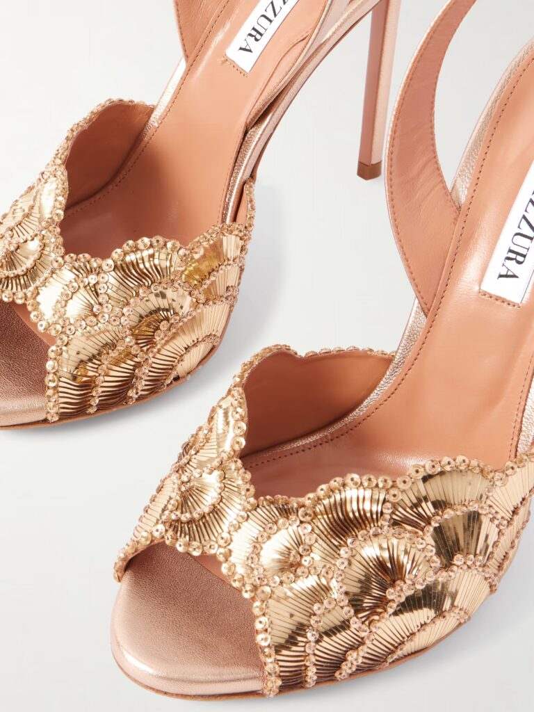 Ce Soir 105 Embellished Leather Sandals Full Size Image 3